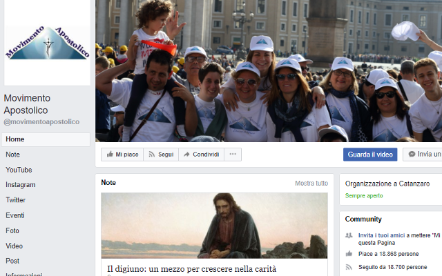 facebook movimento apostolico